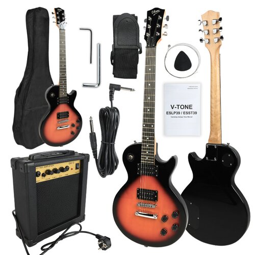 Gitara elektryczna V-TONE ESLP39 SB Zestaw + Wzmacniacz