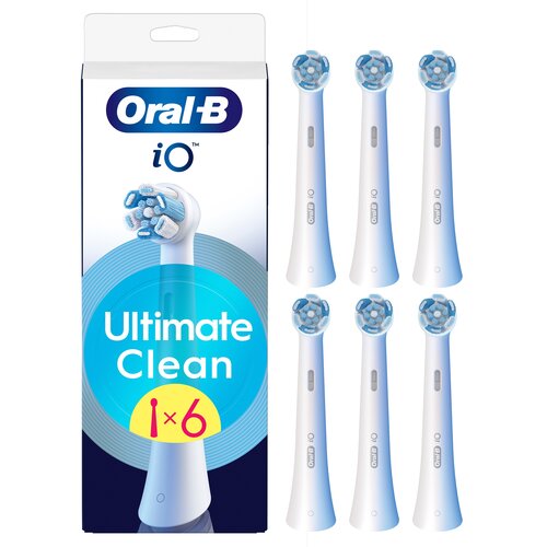 Oryginalna końcówka szczoteczki ORAL-B iO Ultimate Clean Biały (6 szt.) (Usuwa płytkę bakteryjną)