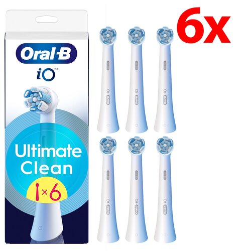 Oryginalna końcówka szczoteczki ORAL-B iO Ultimate Clean Biały (6 szt.) (Usuwa płytkę bakteryjną)