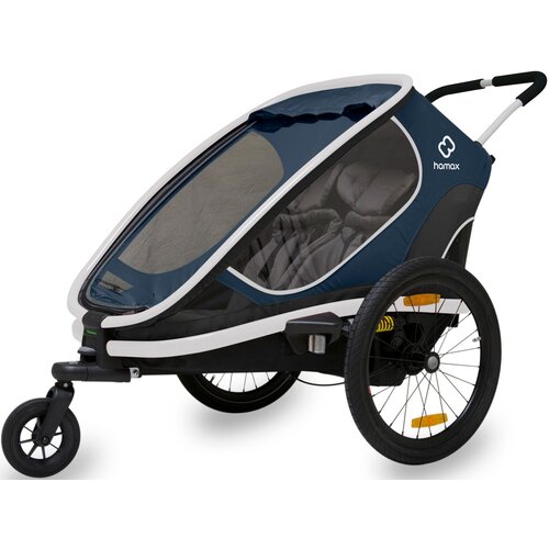 Przyczepka rowerowa HAMAX Outback Twin Niebiesko-biały