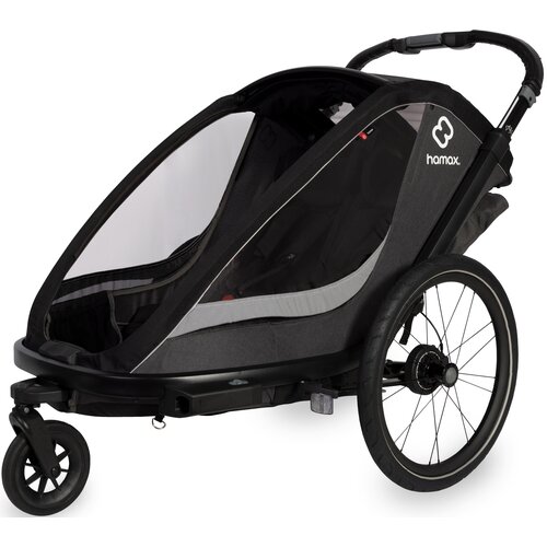 Przyczepka rowerowa HAMAX Cocoon One Szaro-czarny