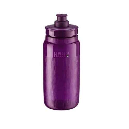 Bidon ELITE Fly Tex 550 ml Przezroczysto-purpurowy