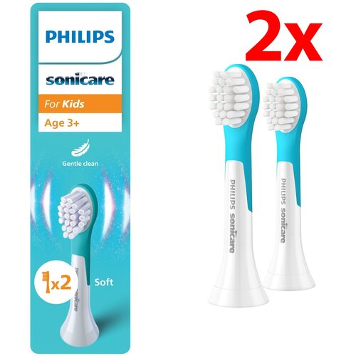 Oryginalne końcówki Philips Sonicare Dla Dzieci HX6032/90 miękkie włókna (2 szt.) (Dla dzieci od lat 3)