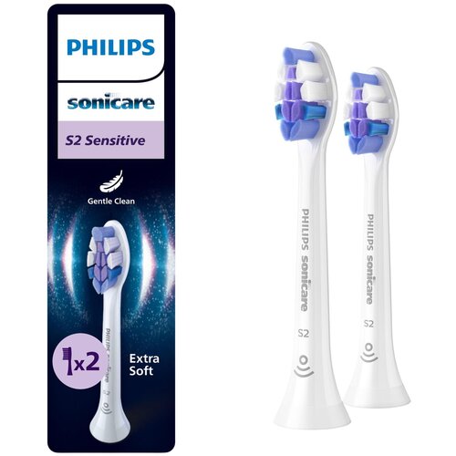 Oryginalne końcówki Philips Sonicare S2 HX6052/87 Bardzo miękkie włókna (2 szt.) (Nadwrażliwość zębów)