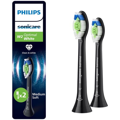 Oryginalne końcówki Philips Sonicare W2 HX6062/88 Średnio miękkie włókna (2 szt.) (Wybielające)