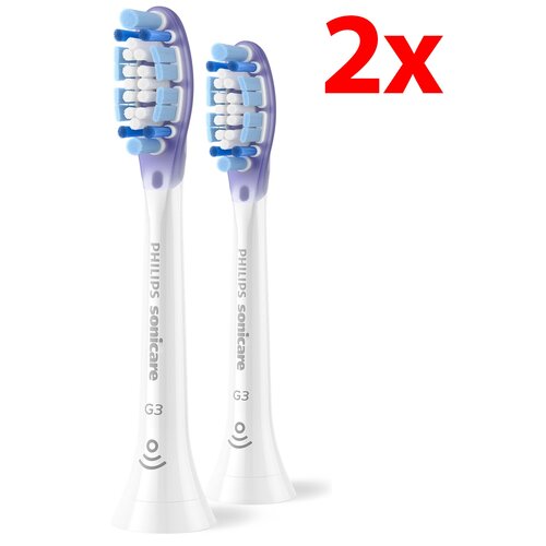 Oryginalne końcówki Philips Sonicare G3 HX9052/87 Miękkie włókna (2 szt.) (Zdrowsze dziąsła)