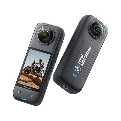 Kamera sportowa INSTA360 X4 BMW Motorrad z logo BMW, filmy 360° w rozdzielczości 8K/30 FPS, Wi-Fi, Bluetooth