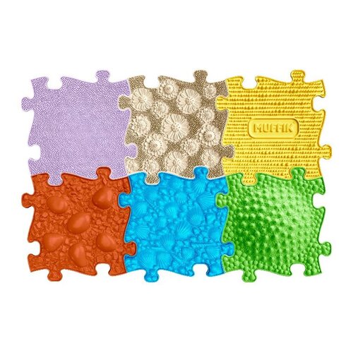 Mata sensoryczna ASKATO Muffik MFK-023-01 29.8 x 29.8 cm (6 elementów) Wielokolorowy
