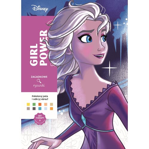 Kolorowanka Zagadkowe rysunki Disney Girl Power (miękka okładka)