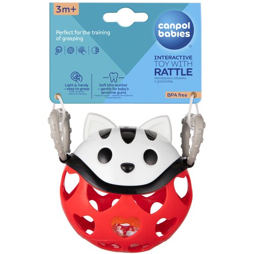Grzechotka CANPOL BABIES Kot 79/101 Czerwony