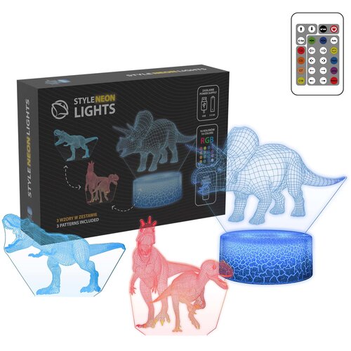 Lampka LED MANTA Style Neon Lights Dinozaury SNL117RGB