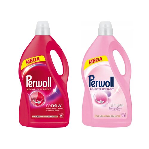 Płyn do prania PERWOLL Renew Color 3750 ml + Płyn do prania PERWOLL Renew Delicates 3750 ml