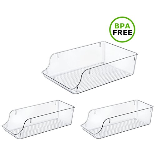 Organizer do lodówki EASYFORM Clear Cans 8.5 L + 2 x 5.4 L (3 szt.)