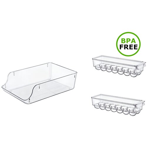 Organizer do lodówki EASYFORM Clear Cans 8.5 L+ Na jajka (3 szt.)