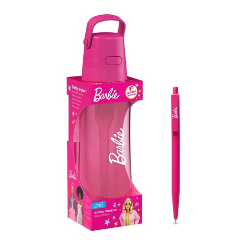 Butelka filtrująca DAFI Solid Barbie 700 ml + długopis