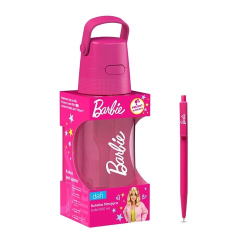 Butelka filtrująca DAFI Solid Barbie 500 ml + długopis
