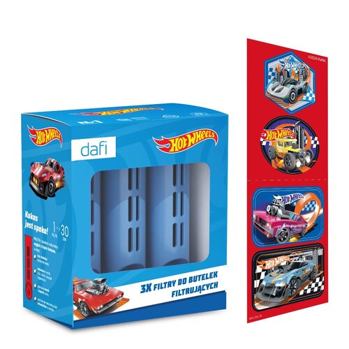 Wkład filtrujący DAFI Hot Wheels (3 szt.) + naklejki