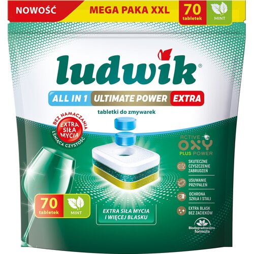 Tabletki do zmywarek LUDWIK All In One Ultimate Power Extra Mint 70 szt.