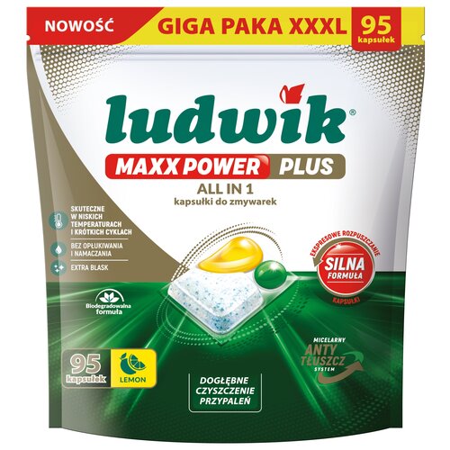 Kapsułki do zmywarek LUDWIK Maxx Power Plus - 95 szt.