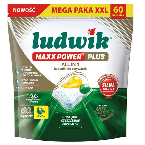Kapsułki do zmywarek LUDWIK Maxx Power Plus 60 szt.