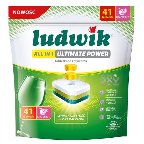 Tabletki do zmywarek LUDWIK All In 1 Ultimate Power Grapefruit 41 szt.