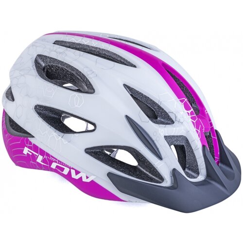Kask rowerowy AUTHOR Flow X9 Biało-różowy MTB (rozmiar M)