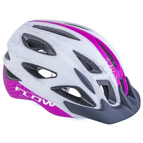 Kask rowerowy AUTHOR Flow X9 Biało-różowy MTB (rozmiar L)