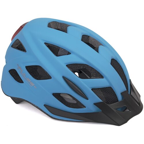 Kask rowerowy AUTHOR Pulse LED X8 Niebieski MTB z lampką (rozmiar M)