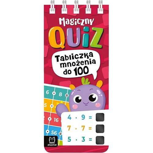 Karty edukacyjne AKSJOMAT Magiczny quiz Tabliczka mnożenia do 100 Na spirali