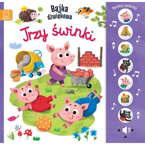 Książka Bajka dźwiękowa Trzy świnki Monika Basiejko (twarda okładka)