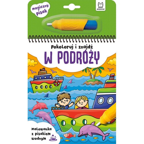 Kolorowanka z pisakiem wodnym Pokoloruj i znajdź w podróży (twarda okładka)