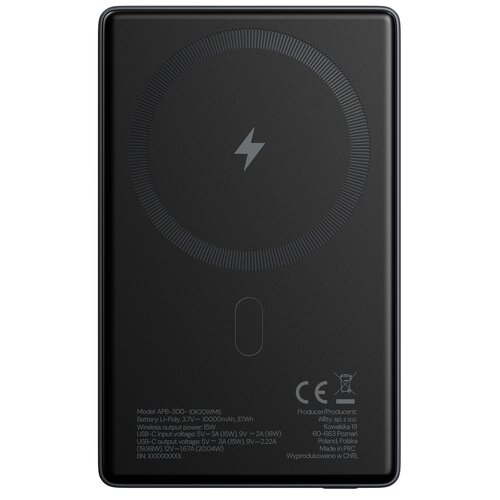 Powerbank ALLITY APB-300 10000 mAh 20W Szary