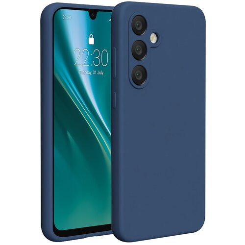 Etui ETTERI Silicone Case do Samsung Galaxy A36 5G Ciemno-niebieski