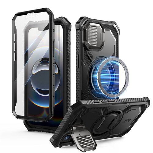 Etui SUPCASE IBLSN Armorbox MagSafe do Apple iPhone 16E Czarny
