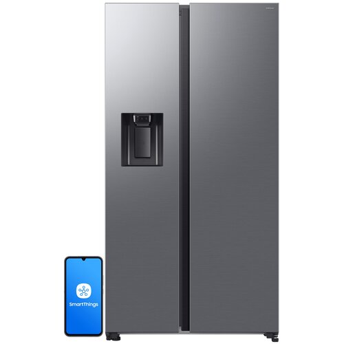 Lodówka SAMSUNG RS70F64KDTEO AI Side by Side No Frost 178.4cm Stal szczotkowana Podajnik wody Kostkarka