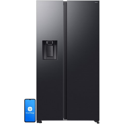 Lodówka SAMSUNG RS70F64KEFEO AI Side by Side No Frost 178.4cm Grafitowa stal Podajnik wody Kostkarka