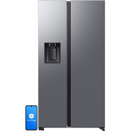 Lodówka SAMSUNG RS70F65KETEO AI Side by Side No Frost 178.4cm Stal szczotkowana Podajnik wody Kostkarka