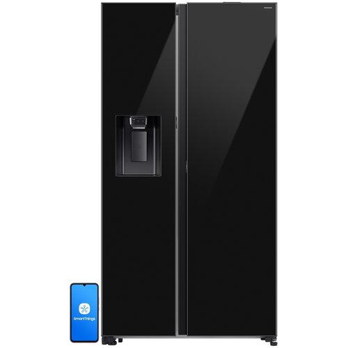 Lodówka SAMSUNG AI RS80F64JEBEO Side by Side No Frost 178.6cm Kostkarka Dystrybutor wody Czarne szkło