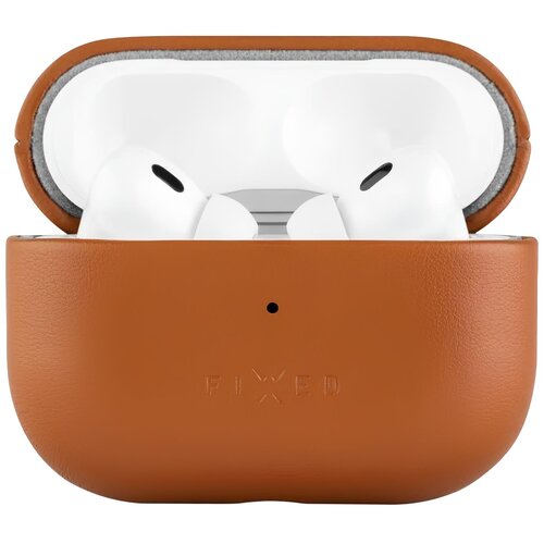 Etui na słuchawki FIXED Podsleather do APPLE AirPods Pro 3 Brązowy
