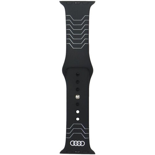 Pasek AUDI Geometric Pattern Silicone Watch Strap do Apple Watch 4/5/6/7/8/9/10/SE/SE2 (40/41/42mm) Czarny