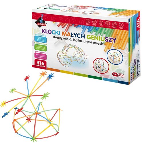 Klocki plastikowe ASKATO Klocki małych geniuszy Słomki midi 116662
