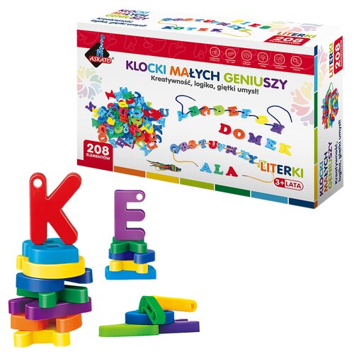 Klocki plastikowe ASKATO Klocki małych geniuszy Literki 116686
