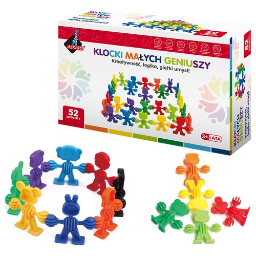 Klocki plastikowe ASKATO Klocki małych geniuszy Liczmany 116693