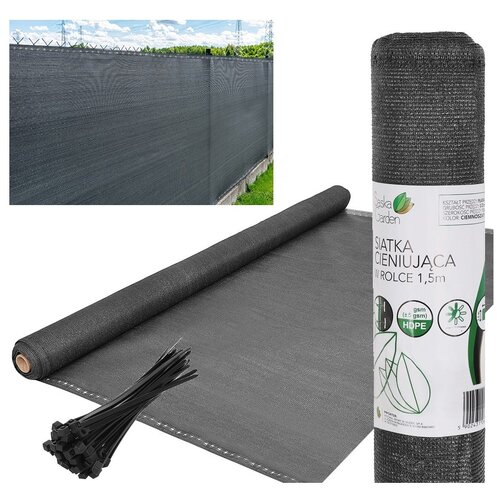 Siatka SASKA GARDEN 110G/M2 1.5 x 10 m Ciemnoszary