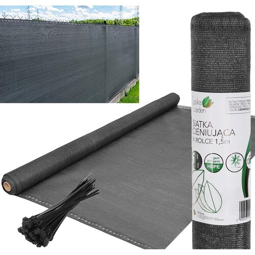 Siatka SASKA GARDEN 110G/M2 1.5 x 50 m Ciemnoszary