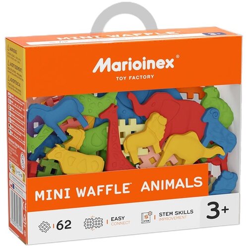 Klocki elastyczne MARIOINEX Mini Waffle Animals 907429