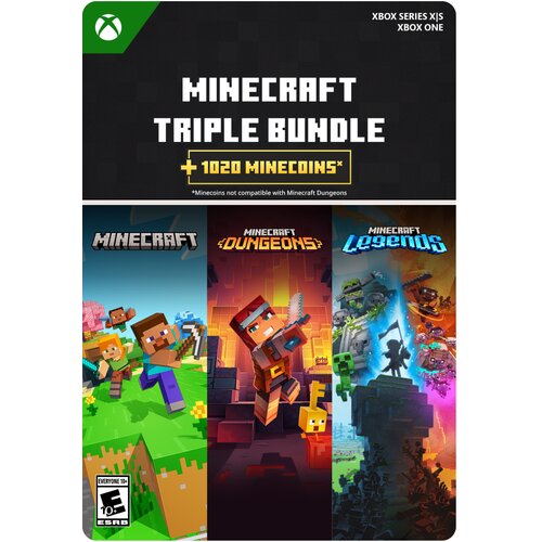 Kod aktywacyjny Minecraft: Triple Bundle Gra XBOX ONE (Kompatybilna z Xbox Series X)