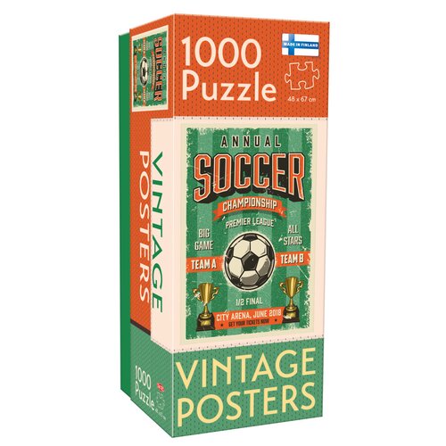 Puzzle TACTIC Vintage Posters Mistrzostwa w piłce nożnej 59210 (1000 elementów)