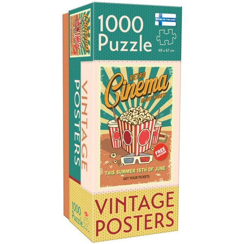 Puzzle TACTIC Vintage Posters Kino Retro 59212 (1000 elementów)