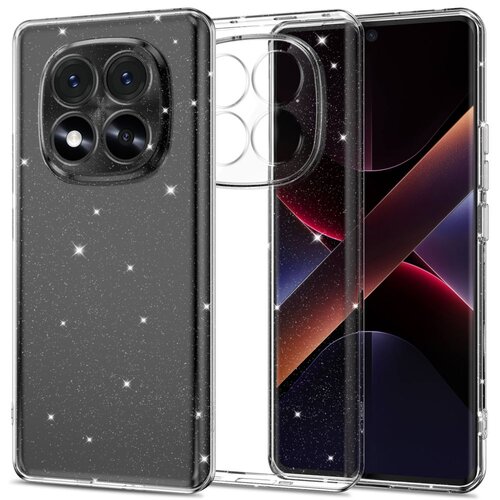 Etui TECH-PROTECT FlexAir do Xiaomi Redmi Note 14 Pro 5G/Poco X7 5G Przezroczysto-brokatowy